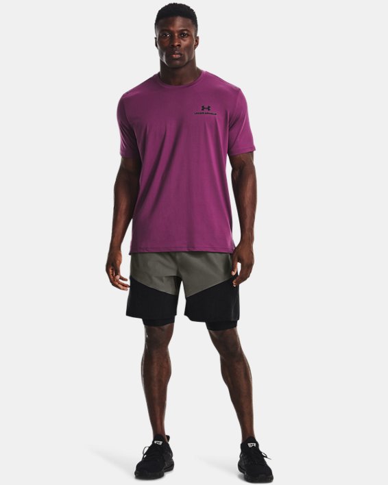 Men's UA Woven 2-in-1 Shorts, Gray, pdpMainDesktop image number 2